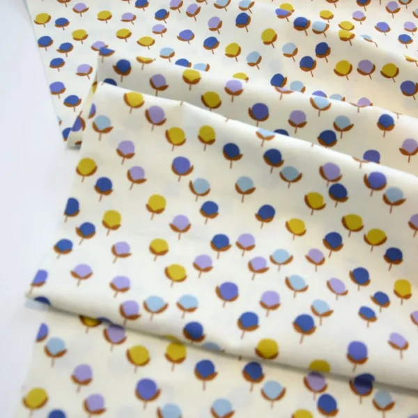 popelín algodón estampado flores tela flores azules lila amarilla tela Cotton+Steel estampado floral tela algodón estampada primavera tela patchwork flores tela para coser vestidos flores tela estampada blanco roto