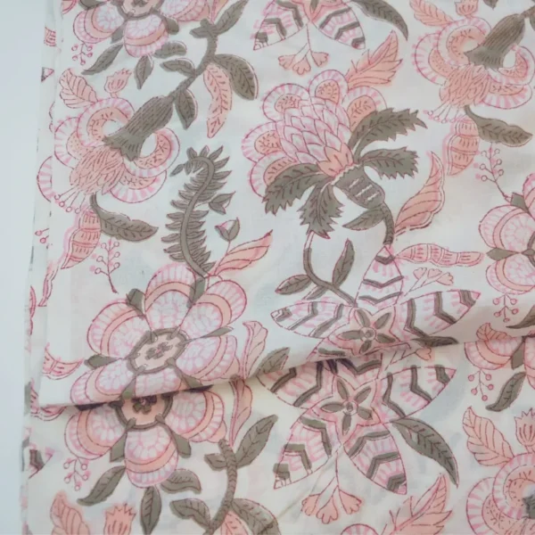 Tela algodón india estampado a mano - Alma - Imagen 3