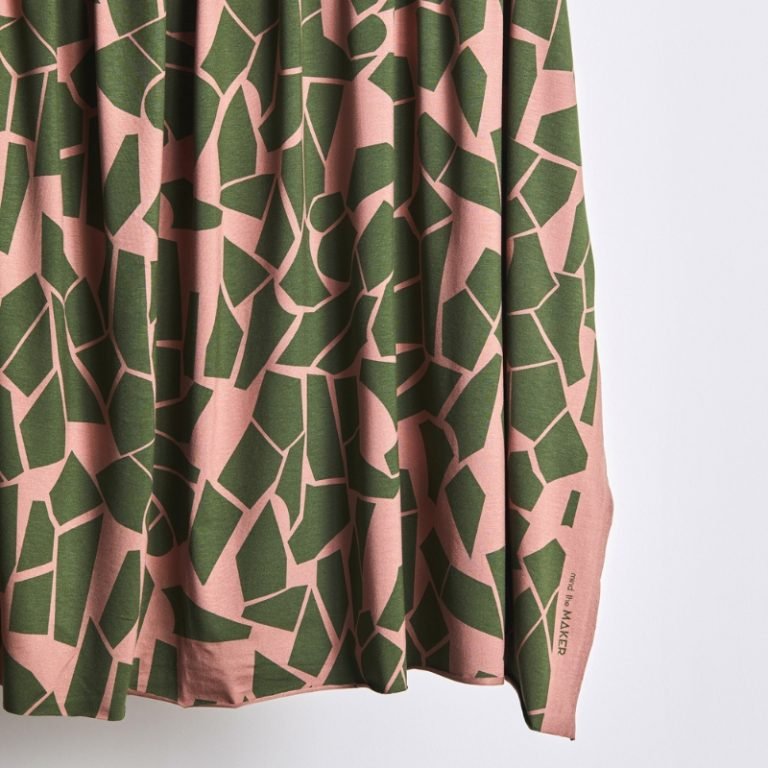 Jersey de viscosa Ecovero™ Odd puzzle old rose&khaki - mind the MAKER®