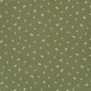 Muselina hojas verde oliva