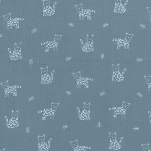 Muselina panteras azul acero