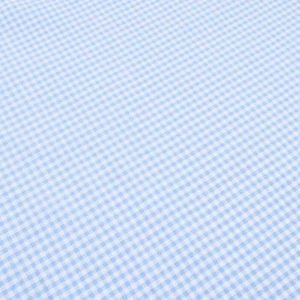 Popelín estampado Vichy azul claro