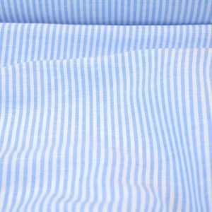 Tela lino algodón rayas azules y blancas