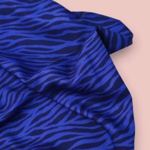 Twill de viscosa Ecovero™ Zebra Cobalt blue - mind the MAKER®