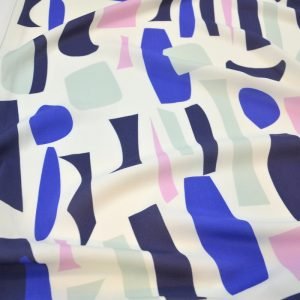 Viscosa blanca con formas abstractas