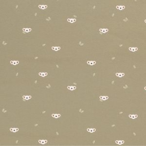 Punto de camiseta koalas sobre fondo verde oliva