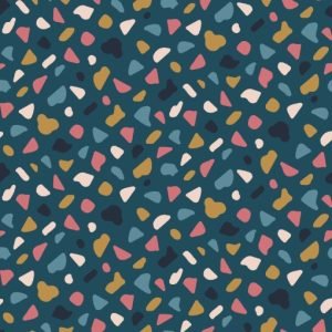 Punto de camiseta graphic dots azul  - Poppy Fabrics