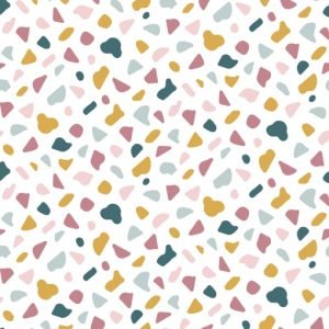 Punto de camiseta graphic dots blanco - Poppy Fabrics