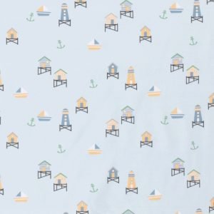 Punto de camiseta  Lighthouse azul claro