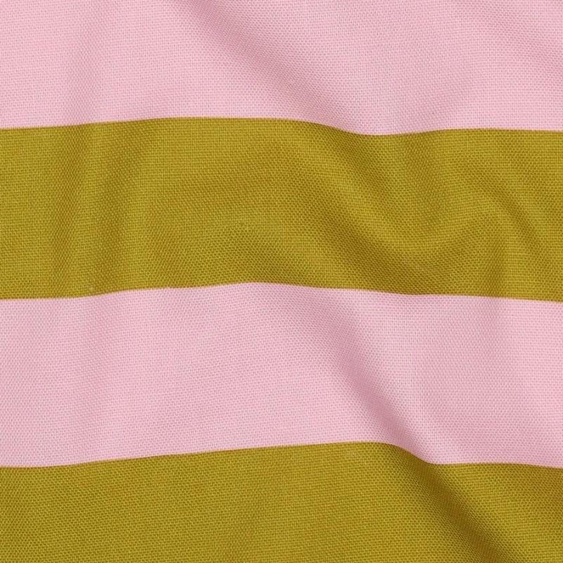 Tela canvas a rayas drapeada o doblada con volumen para apreciar su cuerpo, grosor y estructura resistente.