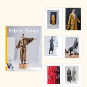 Resumen visual de la revista Fibre Mood 40 con los dibujos técnicos y esquemas de los 12 patrones de costura incluidos en esta edición, como pantalones, vestidos y blusas.